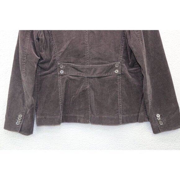 Land's End Women's Brown Corduroy Blazer-Pockets-Size 8-Three Buttons-Business - Picture 11 of 13